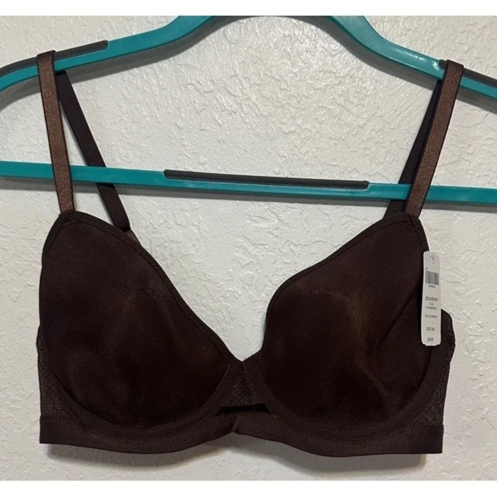 Telltale The Innovator Demi Bra 34D Dolce Vida Dark Nude Brown Underwire New‎